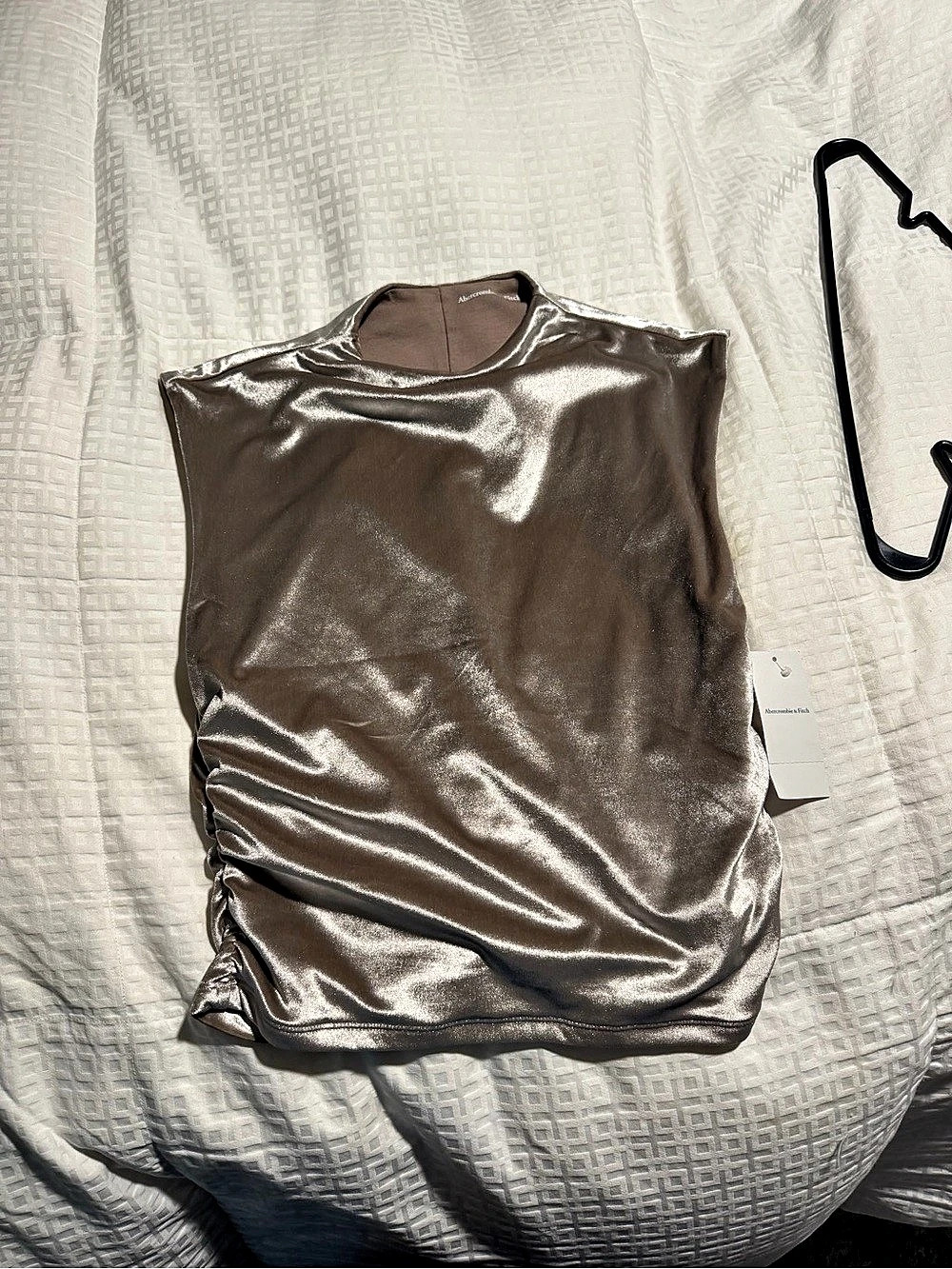 Abercrombie & Fitch Velvet Feel Tank in Brown Size Small NWT